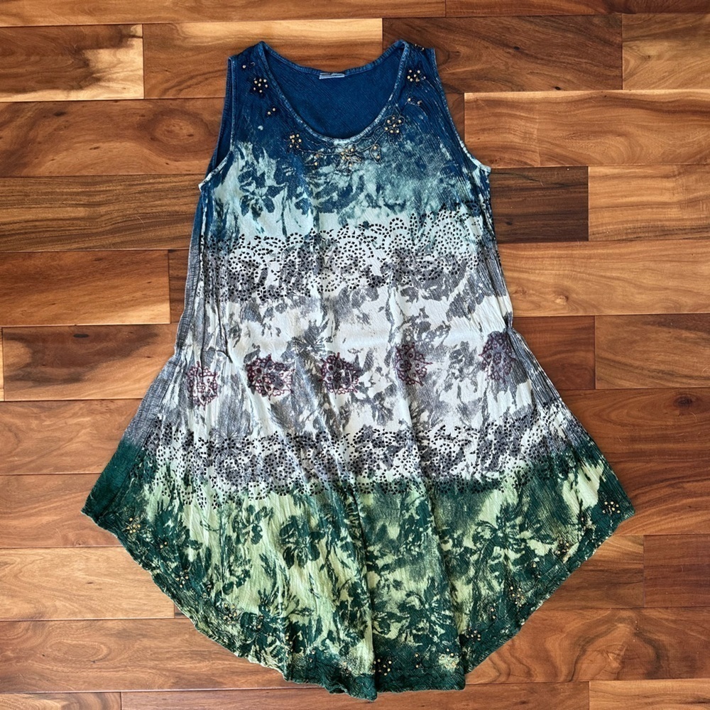Shoreline Flowy Cotton Bohemian Dress size One Size